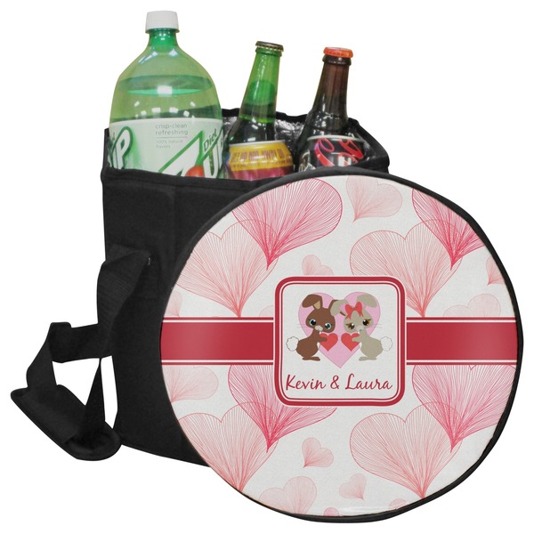 Custom Hearts & Bunnies Collapsible Cooler & Seat (Personalized)
