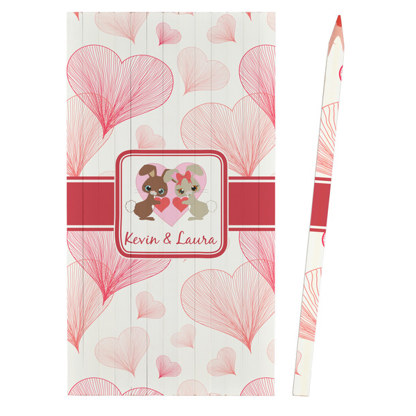 Hearts & Bunnies Colored Pencils - Front View