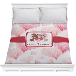 Hearts & Bunnies Comforter - Full / Queen (Personalized)