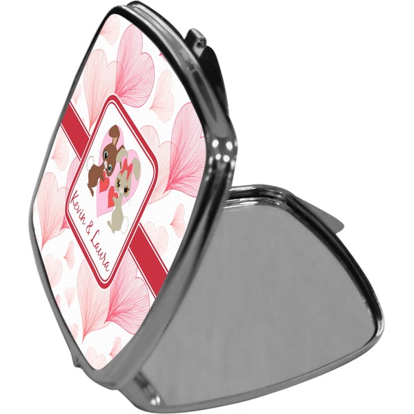 Hearts & Bunnies Compact Mirror (Side View)