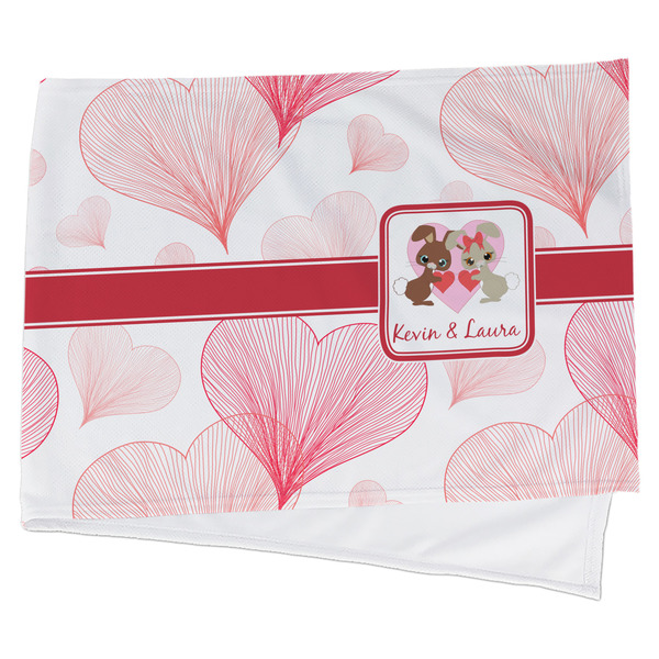 Custom Hearts & Bunnies Cooling Towel (Personalized)