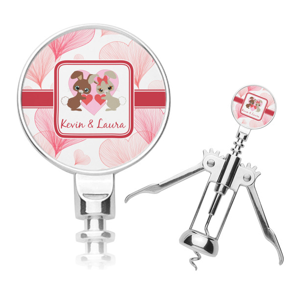 Custom Hearts & Bunnies Corkscrew (Personalized)