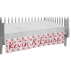 Hearts & Bunnies Crib Skirt (Personalized)