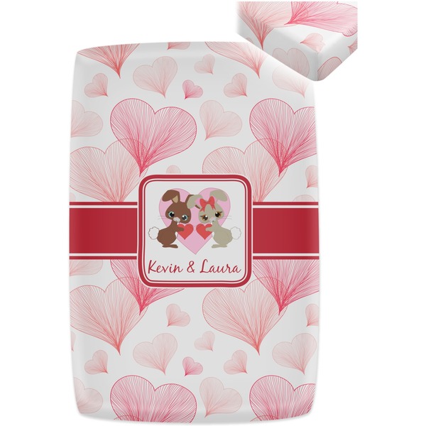 Hearts & Bunnies Crib Fitted Sheet - Apvl