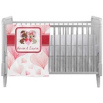Hearts & Bunnies Crib Comforter / Quilt (Personalized)