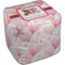 Hearts & Bunnies Cube Pouf Ottoman - 13" (Personalized)