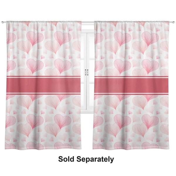 Custom Hearts & Bunnies Curtain Panel - Custom Size