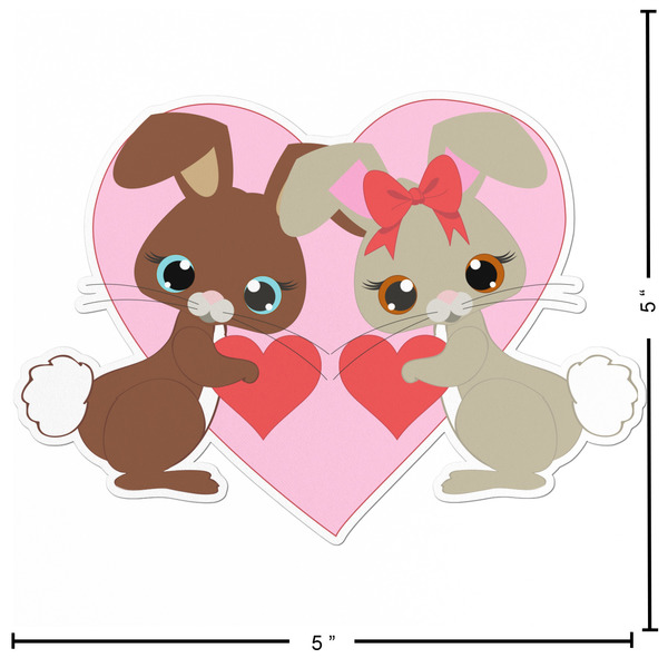 Hearts & Bunnies Custom Shape Iron On Patches - L - APPROVAL