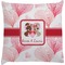 Hearts & Bunnies Decorative Pillow Case (Personalized)