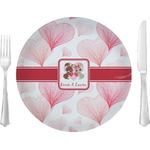 Hearts & Bunnies 10" Glass Lunch / Dinner Plates - Single or Set (Personalized)