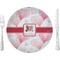 Hearts & Bunnies 10" Glass Lunch / Dinner Plates - Single or Set (Personalized)