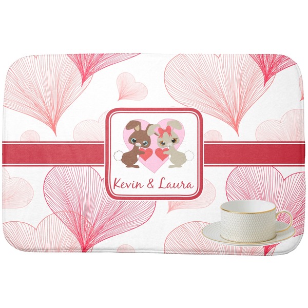 Hearts & Bunnies Dish Drying Mat