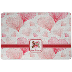 Hearts & Bunnies Dog Food Mat w/ Couple's Names
