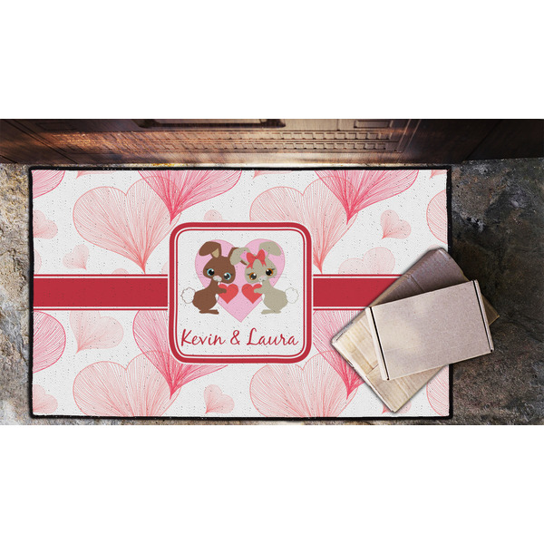 Hearts & Bunnies Door Mat - LIFESTYLE (Lrg)