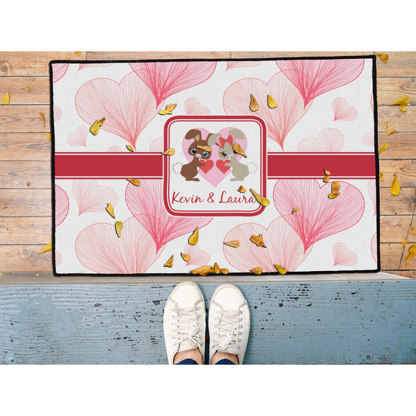 Hearts & Bunnies Door Mat - LIFESTYLE (Med)