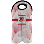 Hearts & Bunnies Wine Tote Bag (2 Bottles) (Personalized)