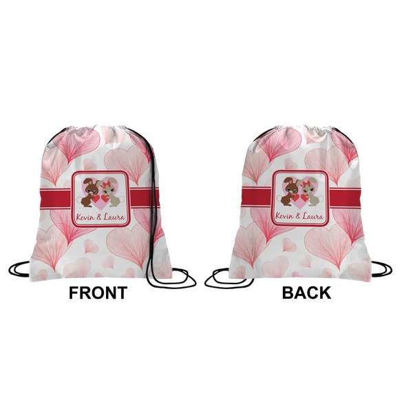 Hearts & Bunnies Drawstring Backpack