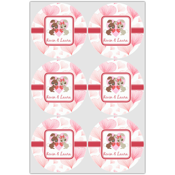 Hearts & Bunnies Drink Topper - XLarge - Set of 6