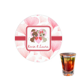 Hearts & Bunnies Printed Drink Topper - 1.5" (Personalized)