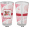 Hearts & Bunnies Pint Glass - Full Color - Front & Back Views