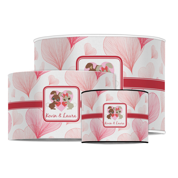 Hearts & Bunnies Drum Lampshades - MAIN