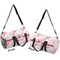 Hearts & Bunnies Duffle bag large front and back sides