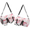 Hearts & Bunnies Duffle bag small front and back sides