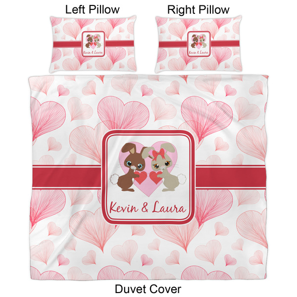 Hearts & Bunnies Duvet Cover Set - King - Approval