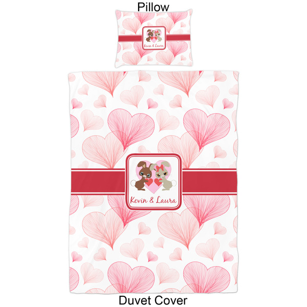 Hearts & Bunnies Duvet Cover Set - Twin - Approval