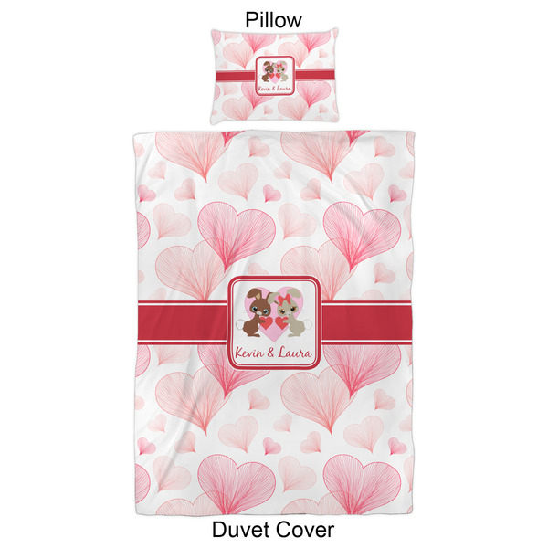 Hearts & Bunnies Duvet Cover Set - Twin XL - Approval