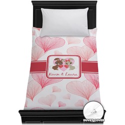 Hearts & Bunnies Duvet Cover - Twin (Personalized)