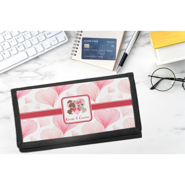 Hearts & Bunnies DyeTrans Checkbook Cover - LIFESTYLE