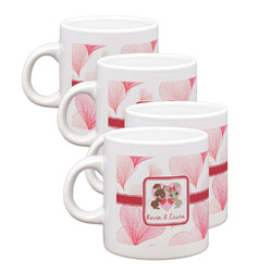 Hearts & Bunnies Single Shot Espresso Cups - Set of 4 (Personalized)