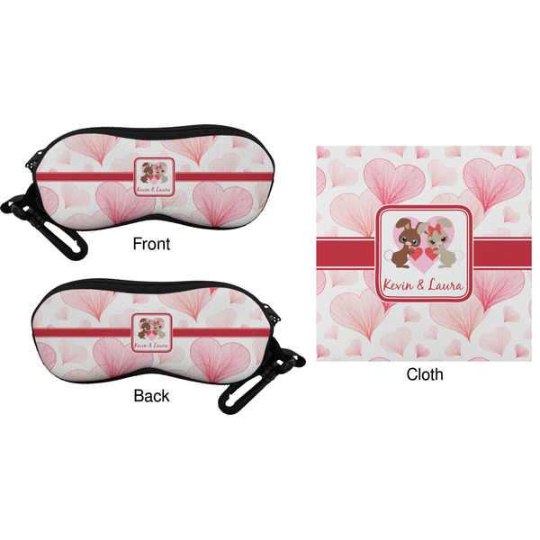 Hearts & Bunnies Eyeglass Case & Cloth (Approval)