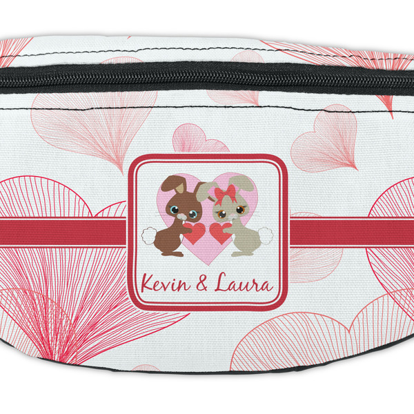 Hearts & Bunnies Fanny Pack - Closeup