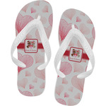 Hearts & Bunnies Flip Flops - Small (Personalized)