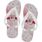 Hearts & Bunnies Flip Flops - Small (Personalized)