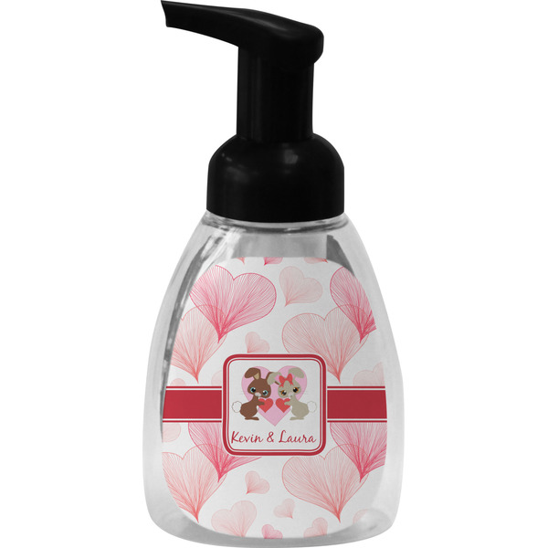 Custom Hearts & Bunnies Foam Soap Bottle (Personalized)