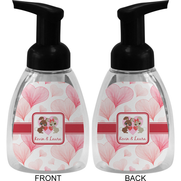 Hearts & Bunnies Foam Soap Bottle (Front & Back)