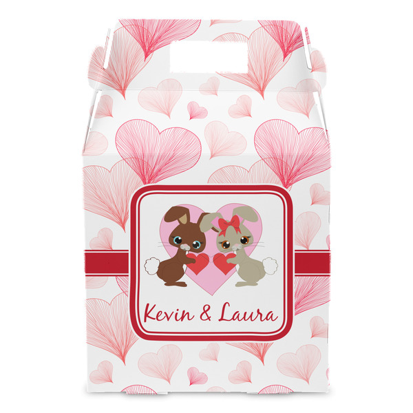 Hearts & Bunnies Gable Favor Box - Front