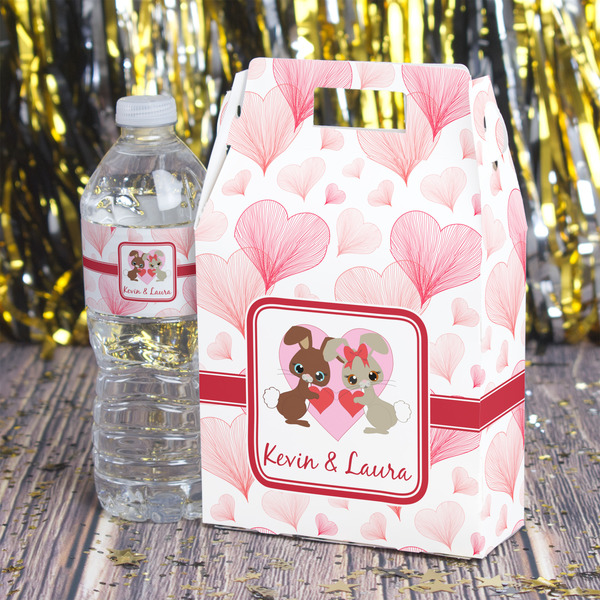 Hearts & Bunnies Gable Favor Box - In Context