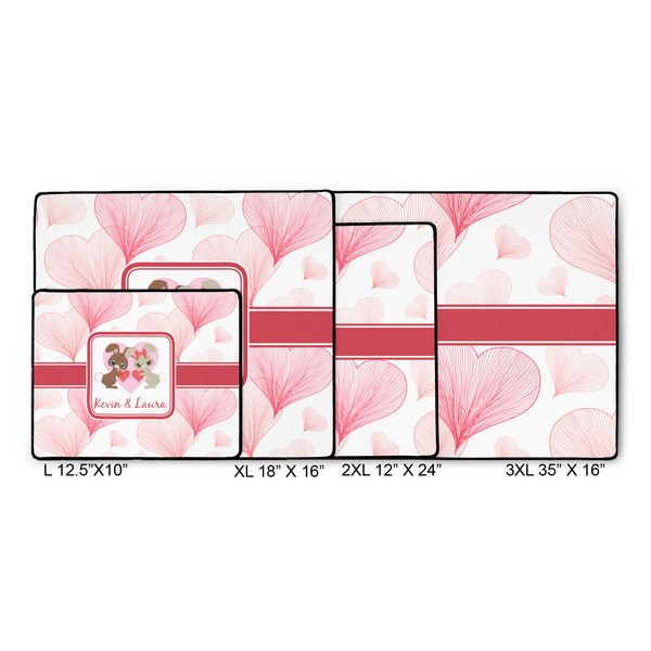Hearts & Bunnies Gaming Mats - SIZE CHART