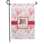 Hearts & Bunnies Small Garden Flag - Single Sided w/ Couple's Names