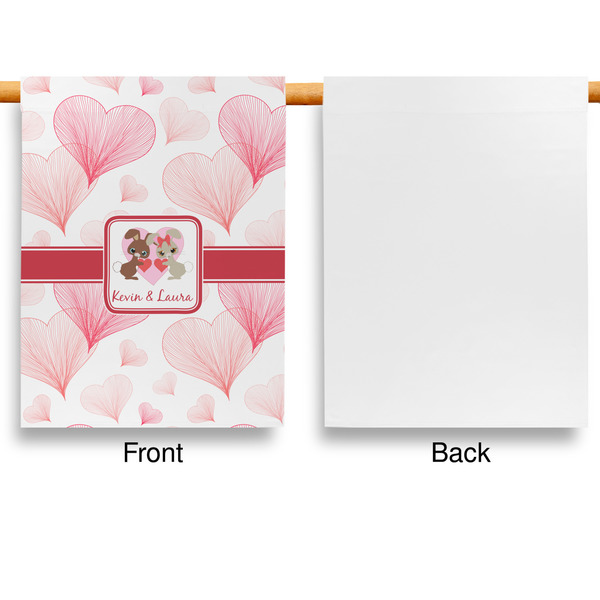 Hearts & Bunnies Garden Flags - Large - Single Sided - APPROVAL