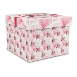 Hearts & Bunnies Gift Box with Lid - Canvas Wrapped - Large (Personalized)