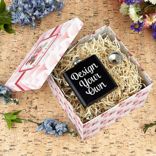 Hearts & Bunnies Gift Boxes with Lid - Canvas Wrapped - Large - In Context