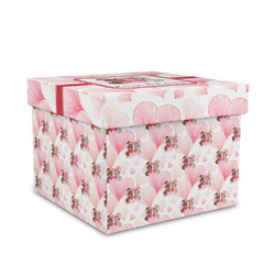 Hearts & Bunnies Gift Box with Lid - Canvas Wrapped - Medium (Personalized)