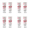 Hearts & Bunnies Glass Shot Glass - 2 oz - Set of 4 - APPROVAL