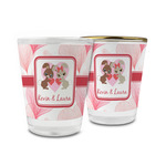 Hearts & Bunnies Glass Shot Glass - 1.5 oz (Personalized)