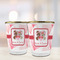 Hearts & Bunnies Glass Shot Glass - with gold rim - LIFESTYLE